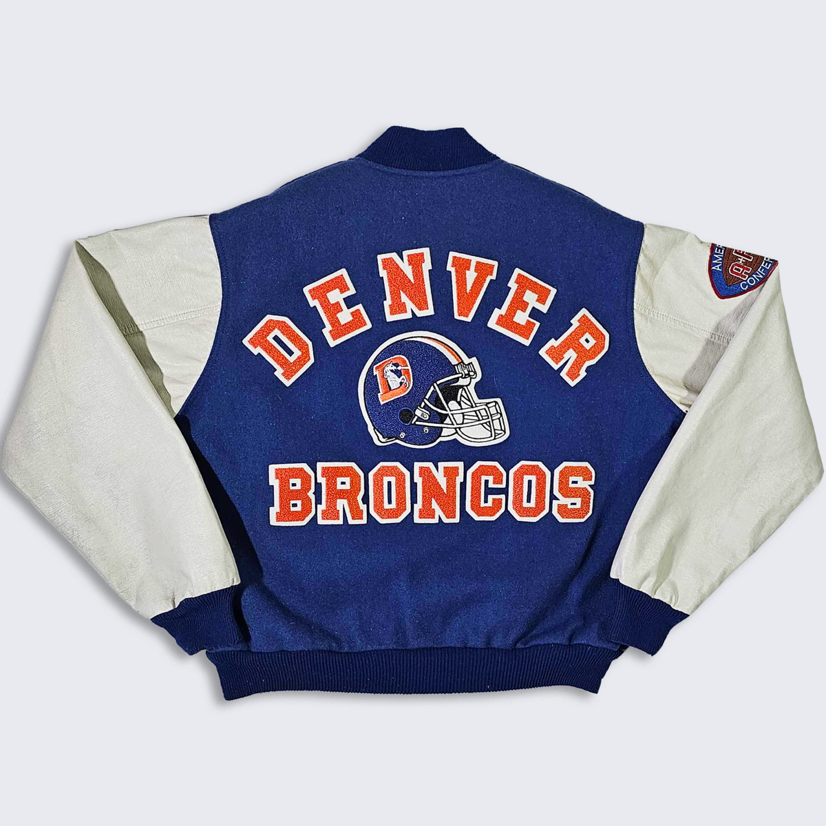 Denver Broncos Vintage 80s Chalk Line Varsity Jacket NFL