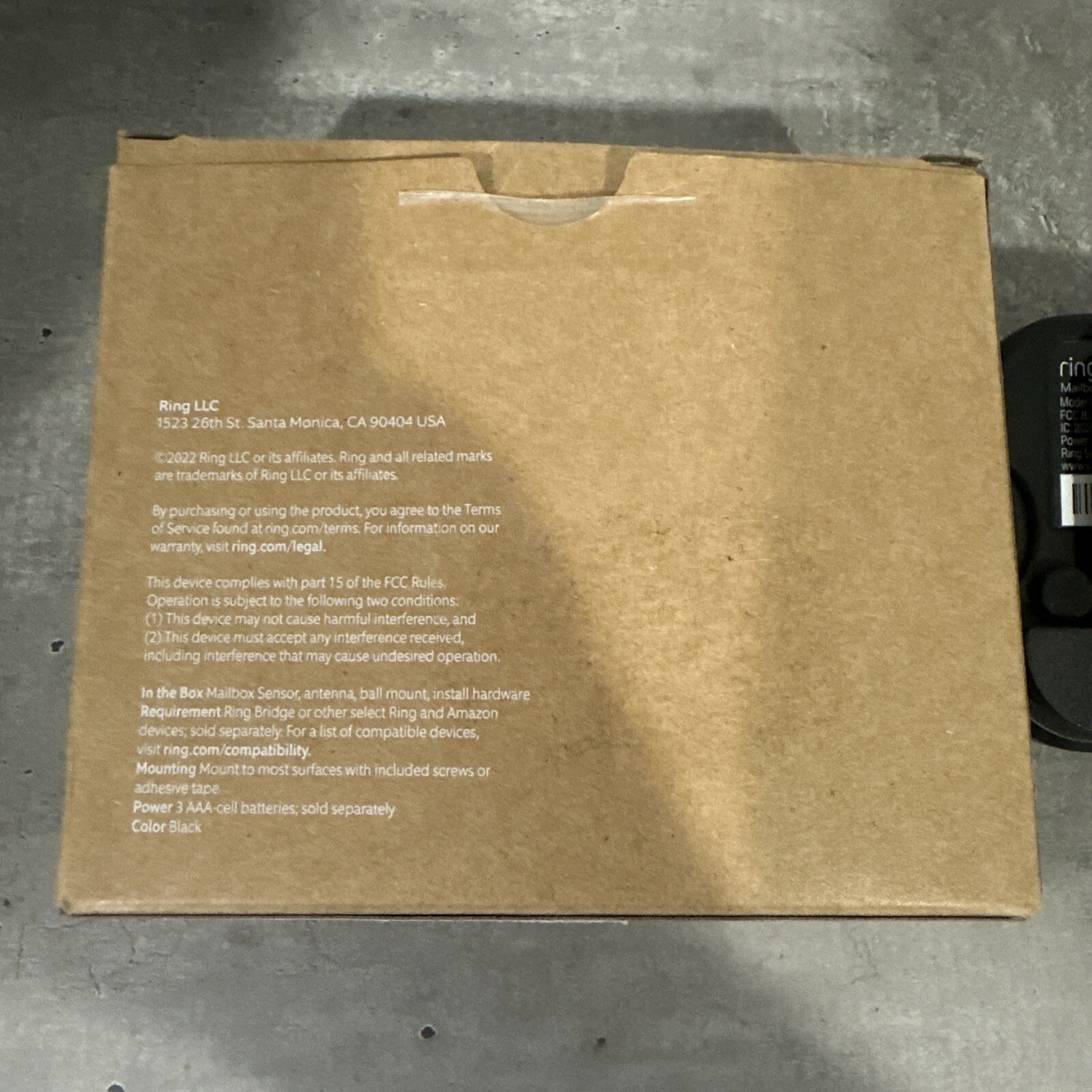 Ring Mailbox Sensor &ndash; Black (Bridge required) - Open Box