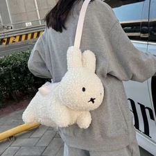 Lamb Wool Plush Cute Rabbit Bag Shoulder Cartoon Bag Crossbody Bag Handbag Girls