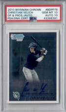 PSA 10/10 2010 Bowman Chrome Christian Yelich DP & Pros Autograph #BDPP78 POP 5