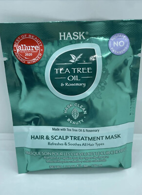 NEW Hask Tea Tree Oil and Rosemary Hair & Scalp Treatment Mask 1.75 oz AUTHENTIC