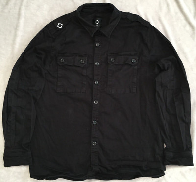 Ma Strum Ma.Strum MAS3325 mens Black Overshirt Button Shirt Jacket size 2XL