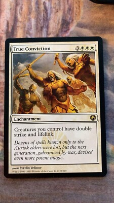 1x True Conviction mtg Scars of Mirrodin Lightly Played LP