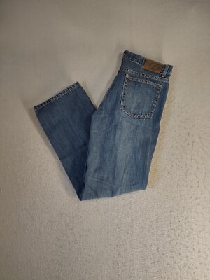 Tasso Elba Mens Jeans 30X32 Blue Straight Leg Cotton 5 Pockets Inseam 29''