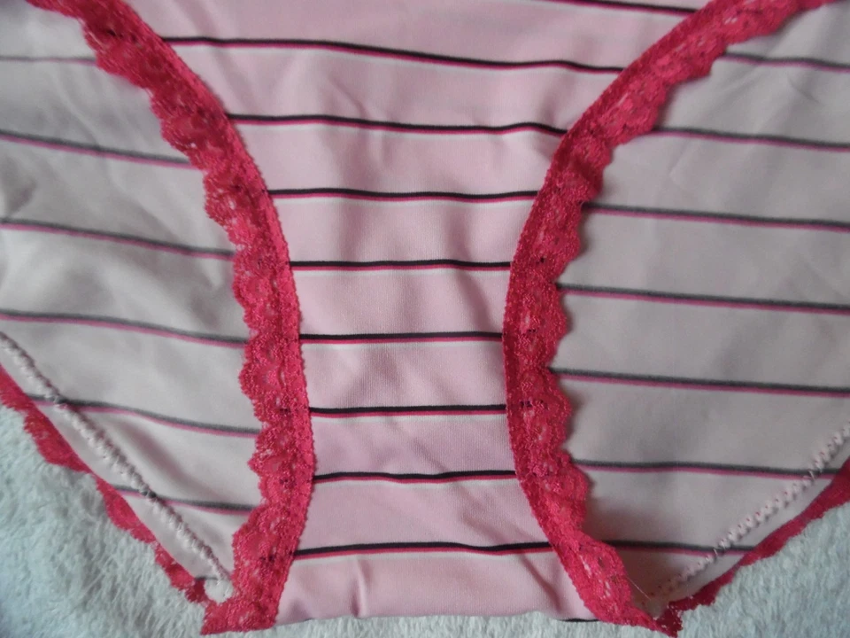 ДВА НЕЙЛОНА СПАНДЕКС JESSICA SIMPSON БИКИНИ ТРУСИКИ РОЗОВЫЙ, L. РОЗОВЫЙ ПОЛОСКИ МАЛЕНЬКИЙ S - Изображение 2 из 4