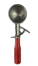 Vintage Scoop Master Ice Cream Scoop Red Plastic Handle Thumb Lever