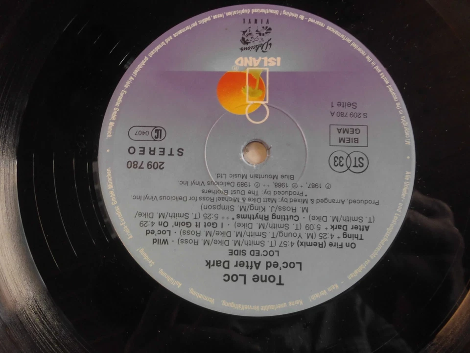 TONE-LOC LP: Lōc'ed After Dark (EUROPE; Island Records – 209 780) - Bild 3 von 4