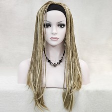 22"Gradient Braid Wig Full Dreadlocks American African Twist Crochet Braids Wigs