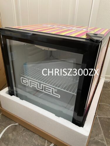 G FUEL Hype Sauce Mini Fridge LED GFUEL Energy Cans Holds 24 Ships Worldwide - Picture 1 of 4