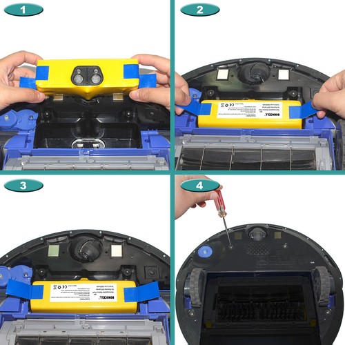 Batteria Li-ion per iRobot Roomba 500 510 520 530 532 Pet 535 536 540 550 555 5Ah - Foto 6 di 6