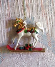 Trail Of The Painted Ponies Sleigh Ride Christmas Ornament  