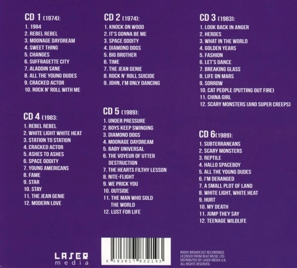 DAVID BOWIE - BOX/UNAUTHORIZED/RADIO RECORDINGS 6 CD NEU - Bild 2 von 2