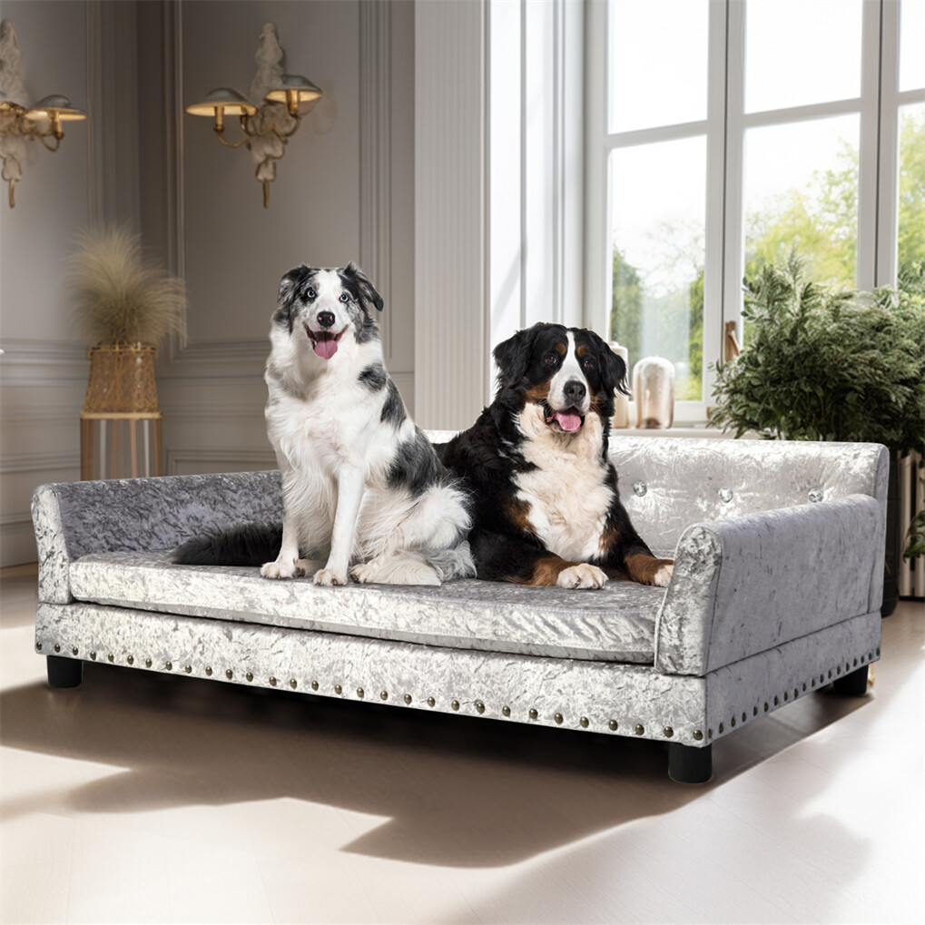 Furniture Jumbo Dog Sofa Dog Sofa Bed Large Blue Dog Bed Pawhut