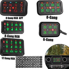 6/8/12 Gang Switch Panel LED Light Bar Contro...
