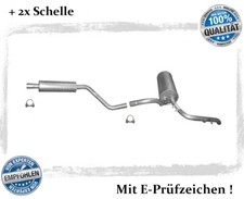 Auspuffanlage Audi A2 1.4 16V 55KW Bj.00-05 Auspuff Mitteltopf Endtopf Schelle