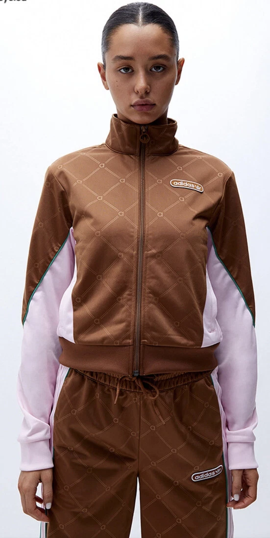 Brown adidas tracksuit on sale