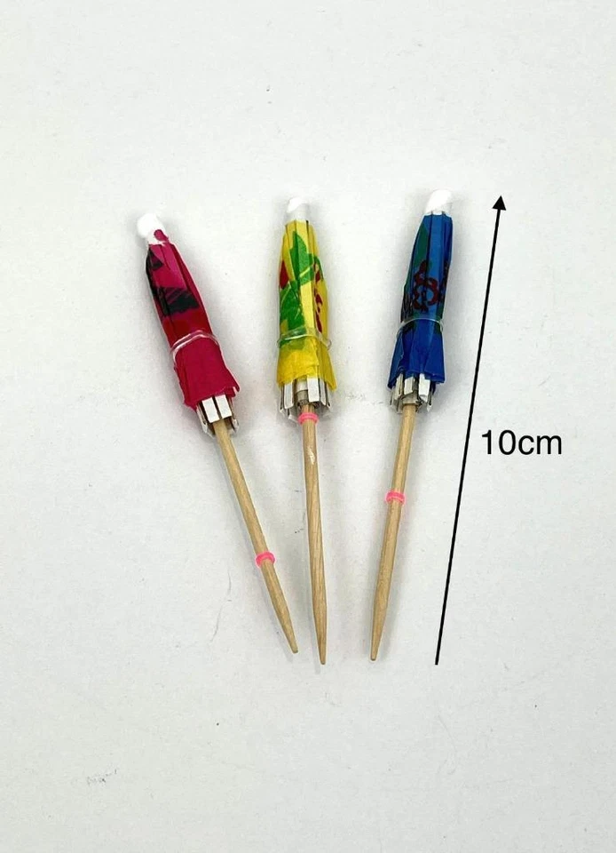 Umbrella Cake Fruits Toothpick Cocktail Sticks Toothpicks Hawaiian Luau Party - image 4 of 4