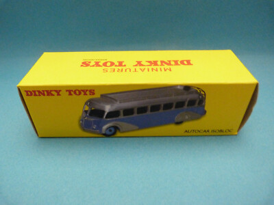 Autocar Isobloc Dinky Toys France 1/43 - Gris Et Rouge - Reproduction Boîte