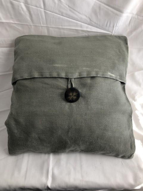 Pottery Barn 18 Big Button Pillow Cover Green For Sale Online