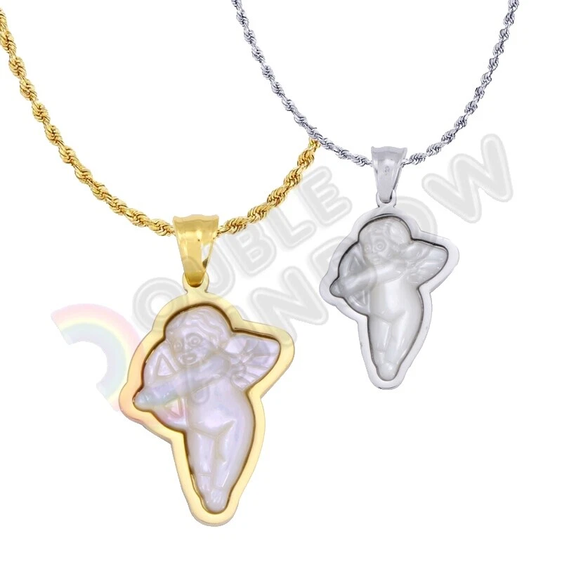 Pearl Stainless Steel Chain Necklaces & Pendants for Men