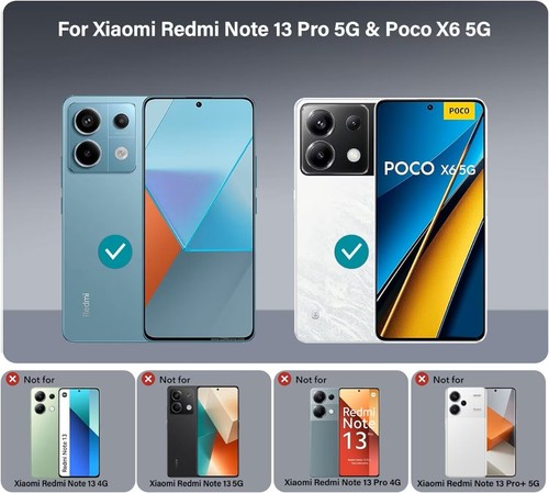 For Xiaomi Redmi Note 13 Pro/Poco X6 5G Case Silicone Phone Cover & Screen Glass - Picture 2 of 12