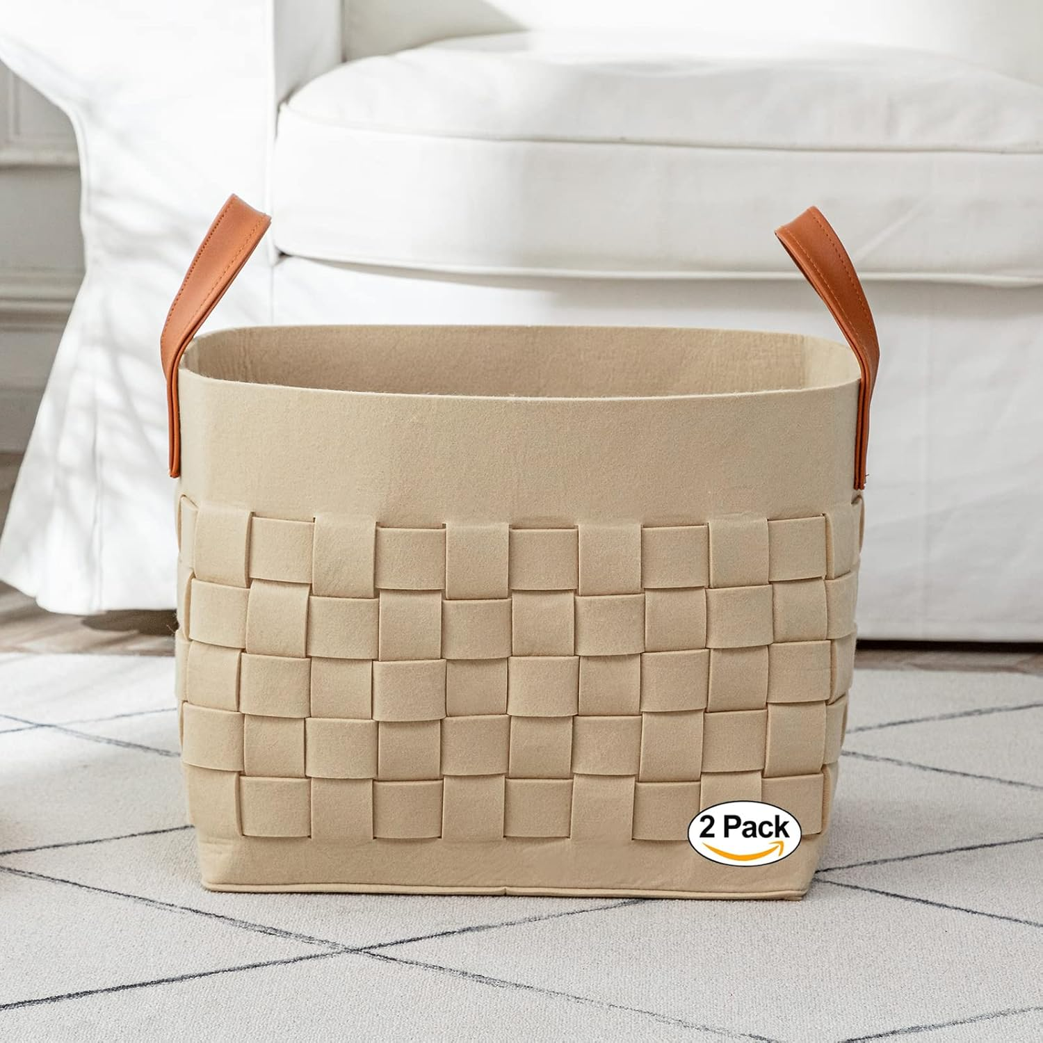 2 Pack Blanket Basket,  15