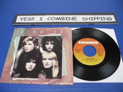 Bangles - If She Knew What She Wants - 80s Rock 45 w/Pic Sleeve EX VINYL