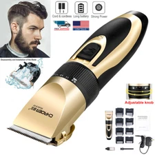 Electric Hair Cutting Clippers Trimmer Shaver Cordless Haircut Barber Razor Kit