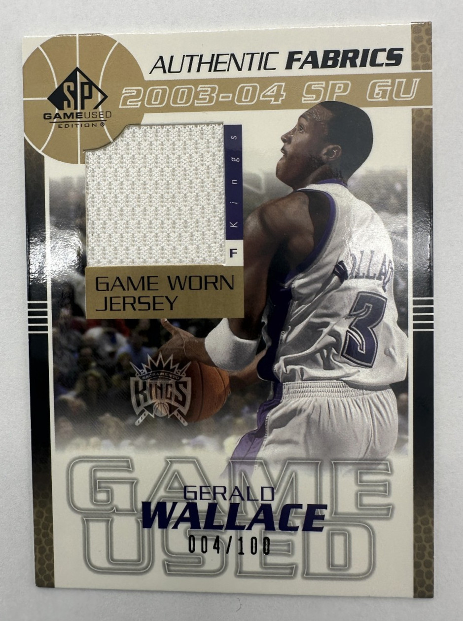2003-04 Upper Deck SP Game Used Authentic Fabrics Gerald Wallace #GW-J 4/100