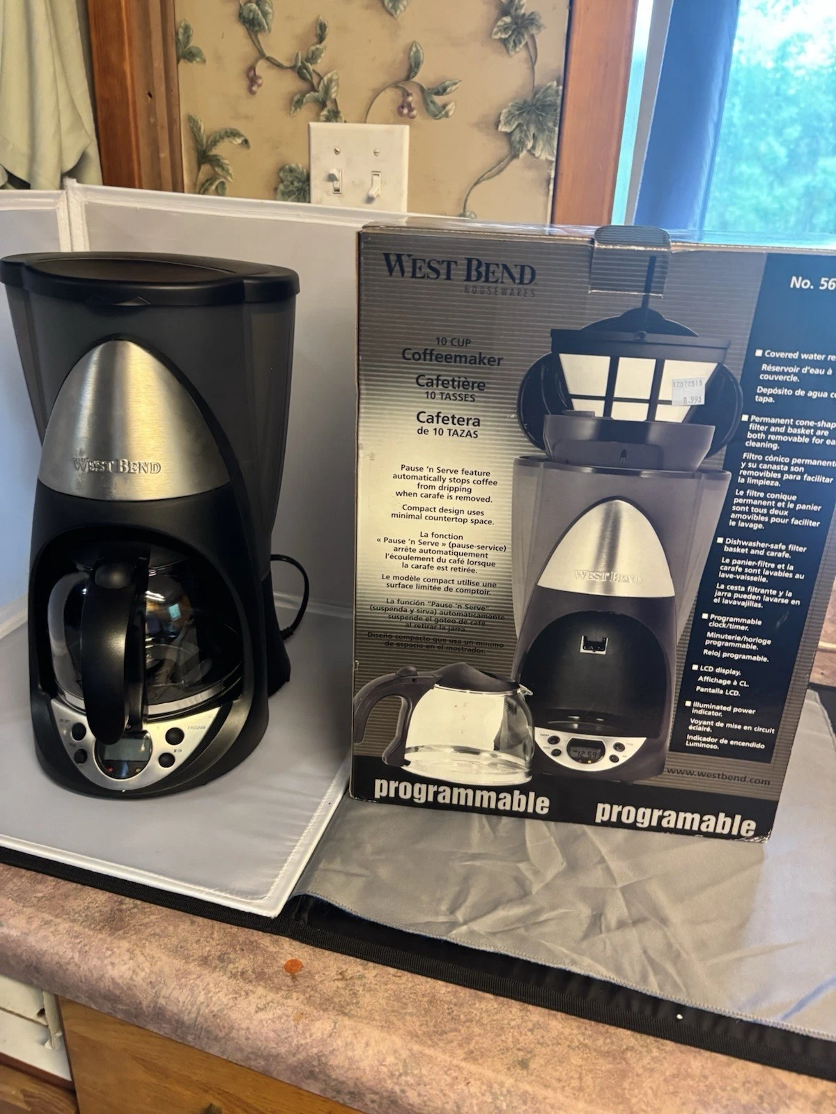 West Bend Quik Drip 10 Cup Coffee Maker Black 56870 NEW Open Box
Opens in a new window or tab
