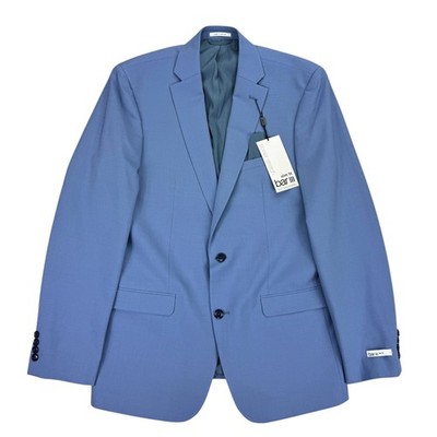 Bar Iii Mens Slim fit Suit Jacket Blazer 38 R Periwinkle Blue Solid Wool