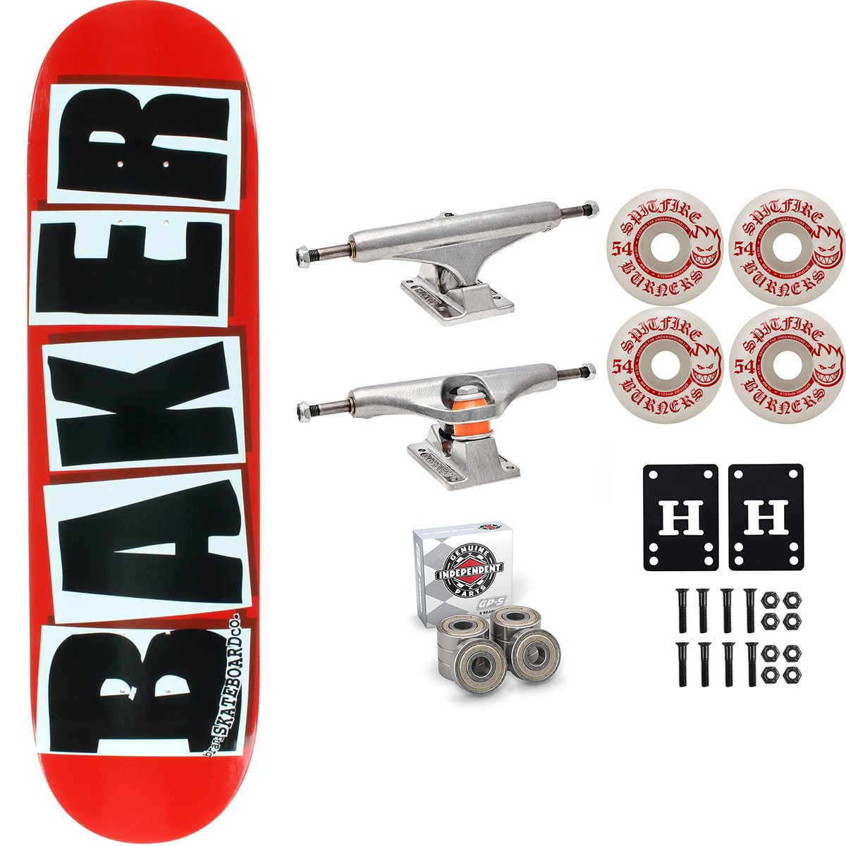 Baker Skateboard Independent Spitfire Premium Complete Assembly Kit
