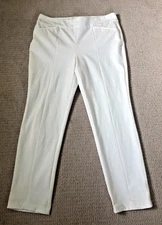 Chicos So Slimming Pants Womens White Size 3 XL Pull On Straight Stretch