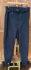Obermeyer Black Women's Ski Snow Pants "Stiletto" Belted Zip Pocket Stirrups 14