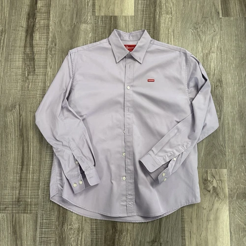 Chemise homme Supreme New York manches longues boutonnée lilas taille S