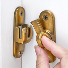 Barn Door Latches,90/180 Degree Gate Lock,Flip Brass 1 PackB