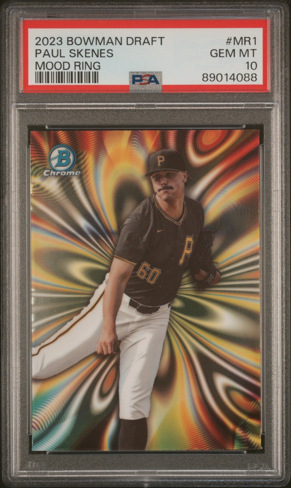 🔥 2023 BOWMAN CHROME DRAFT PAUL SKENES #MR1 MOOD RING ROOKIE GEM MINT PSA 10 🔥