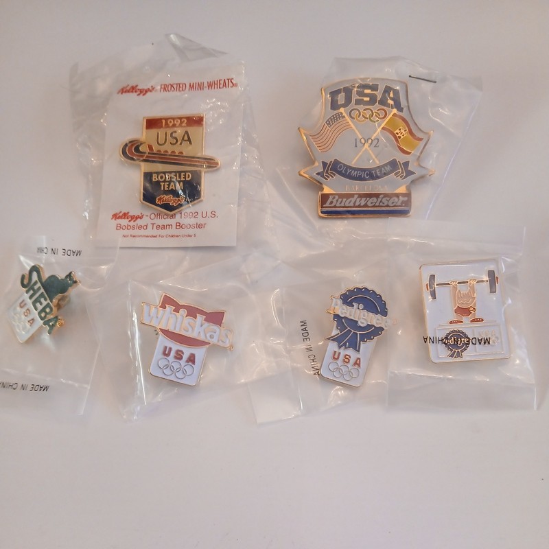 1992 Barcelona Olympic USA  Team Lapel Pins Lot Of 6