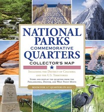National Parks Commemorative Quarters Collector's Map 2010-2021 includes both m