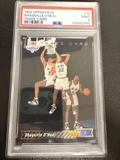 1992 Upper Deck #1b Shaquille O'Neal Trade Card MINT PSA 9, RC Rookie, SHAQ!