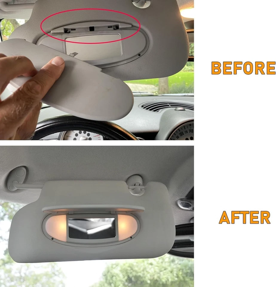 51167361833 BMW mini R55 R56 R60 2007-2014 parasol tocador espejo cubierta gris Foto 4 de 4