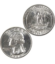 1964-D Washington Quarter 25c Brilliant Uncirculated 90% Silver Coin 🇺🇸 #BB