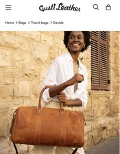 ?Gusti Leder Genuine Leather Vintage Brown Holdall Travel Bag
