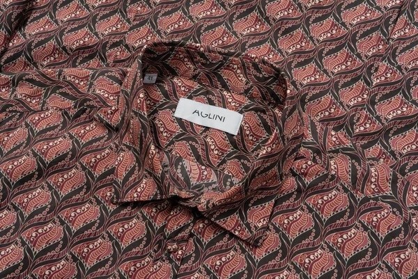 Men Aglini Shirt Black Cotton 40 /L / 48