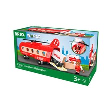 BRIO 63388600 Eisenbahn-Transporthubschrauber, ab 3 Jahre, Holz