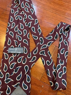 Robert Talbott Studio for Nordstrom Boteh Tie Paisley | Maroon | 56''L 4''W
