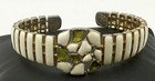 Vintage HOBE Enamel Cuff Bracelet Mid Century Modern High End Signed Designer — photo 4