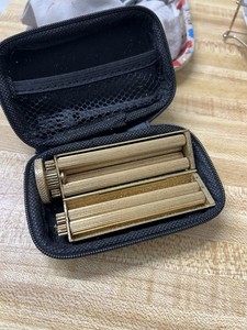 Manual Cigarette Roller Tobacco Rolling Machine Solid Brass for Smoker Gifts