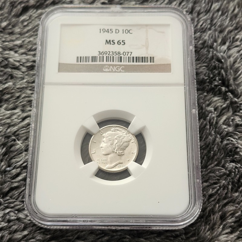 1945-D Mercury Dime 10c NGC MS 65 3692358-077