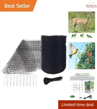 Garden Netting 7x100ft Anti Bird Deer Protection Mesh Reusable Black Polyprop...